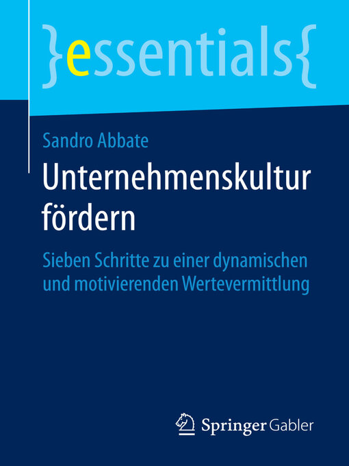 Title details for Unternehmenskultur fördern by Sandro Abbate - Available